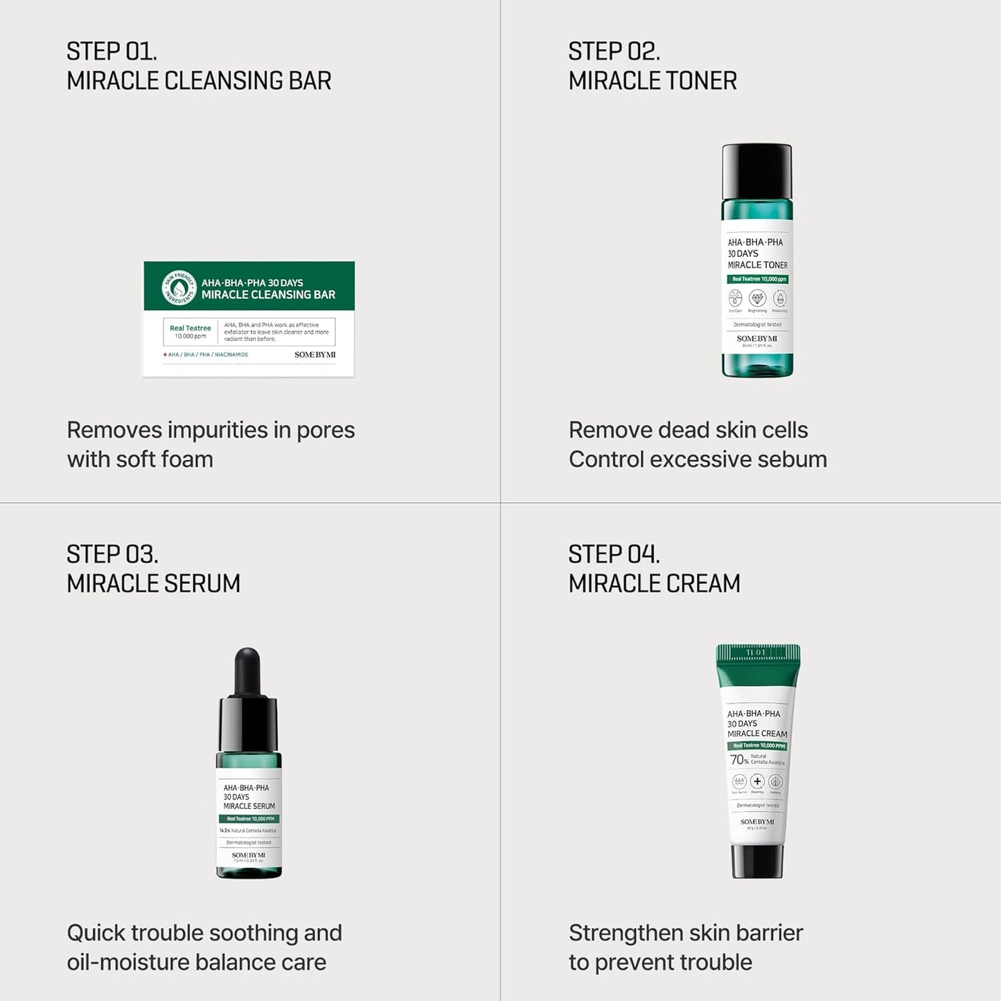 Some By Mi AHA BHA PHA 30 Days Miracle Starter Kit 4 pc