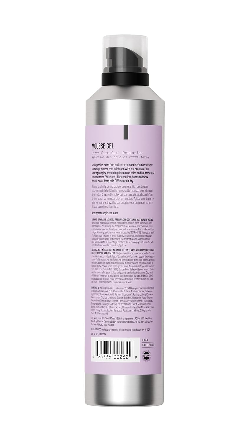 AG Care Mousse Gel Extra Firm Curl Retention 284 g (10oz)