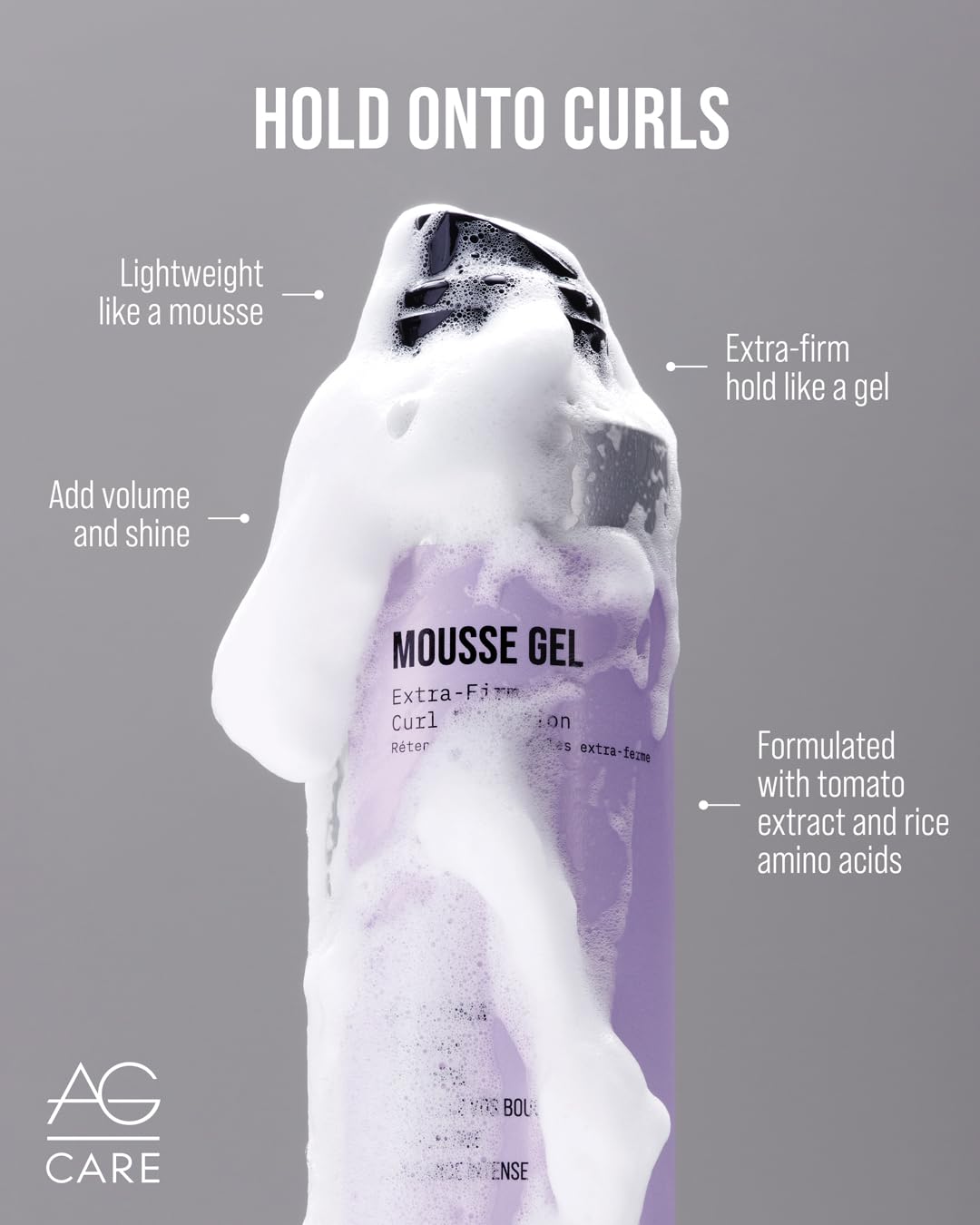 AG Care Mousse Gel Extra Firm Curl Retention 284 g (10oz)