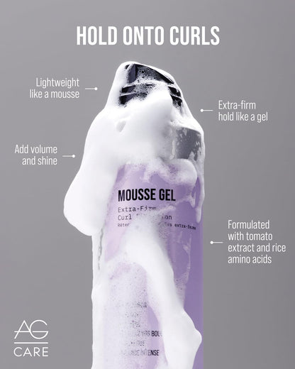AG Care Mousse Gel Extra Firm Curl Retention 284 g (10oz)