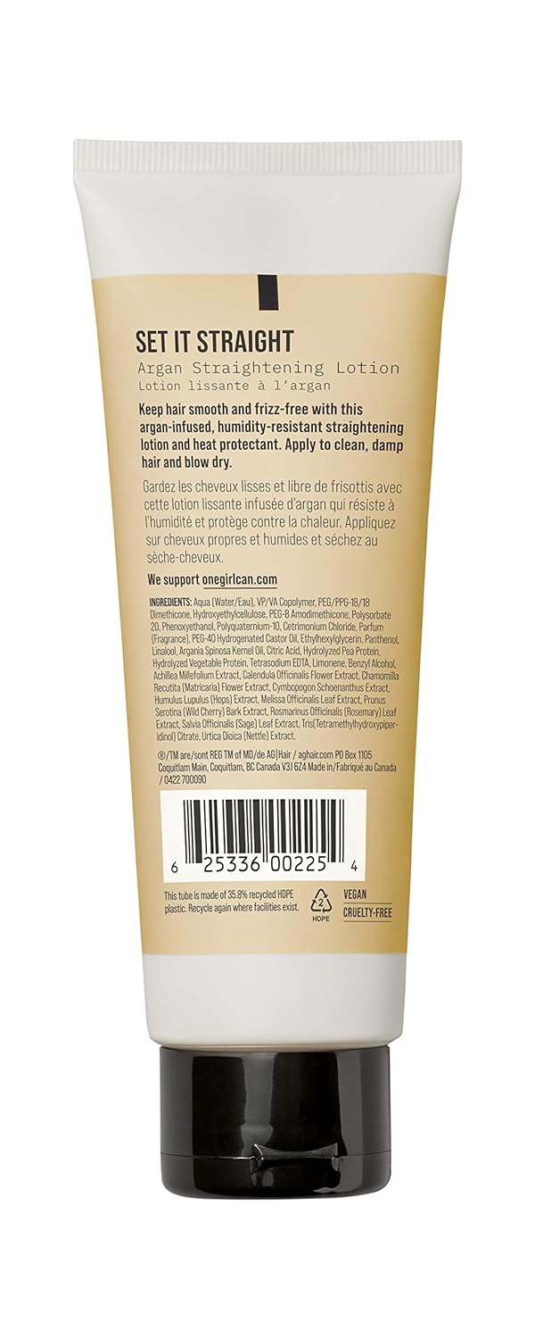 AG Care Set It Straight Argan Straightening Lotion 148 mL (5oz)