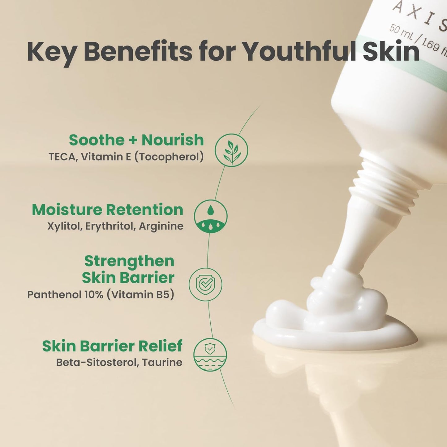 AXIS-Y Panthenol 10 Skin Smoothing Shield Cream 50mL (1.69 fl o)