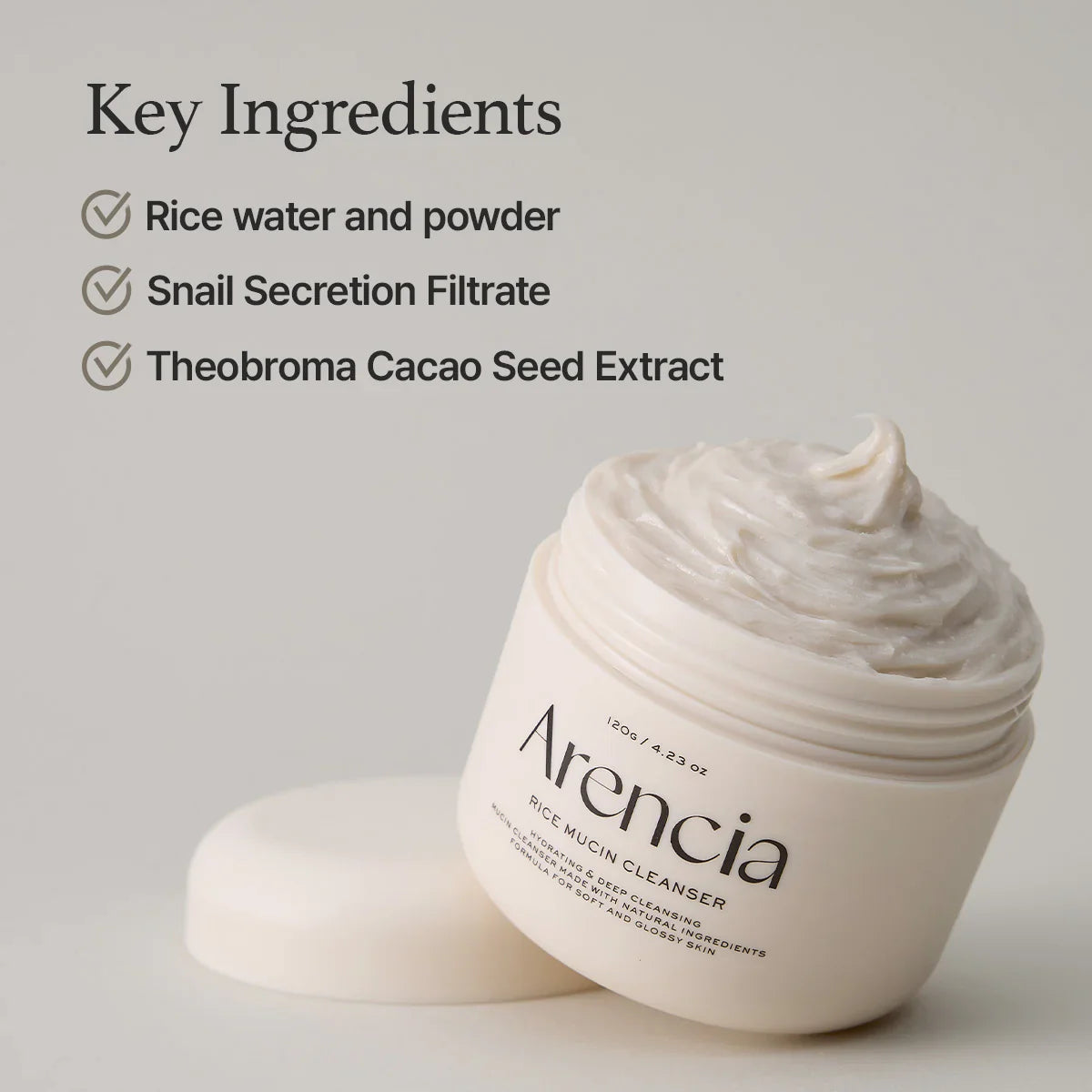 Arencia Rice Mucin Cleanser 120g (4.23 oz)