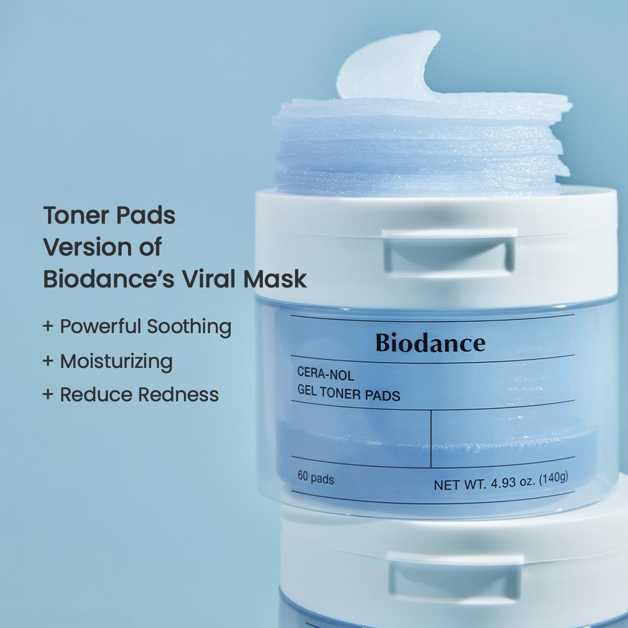 BIODANCE CeraNol Gel Toner Pads 140g (4.93 oz) 60 pads