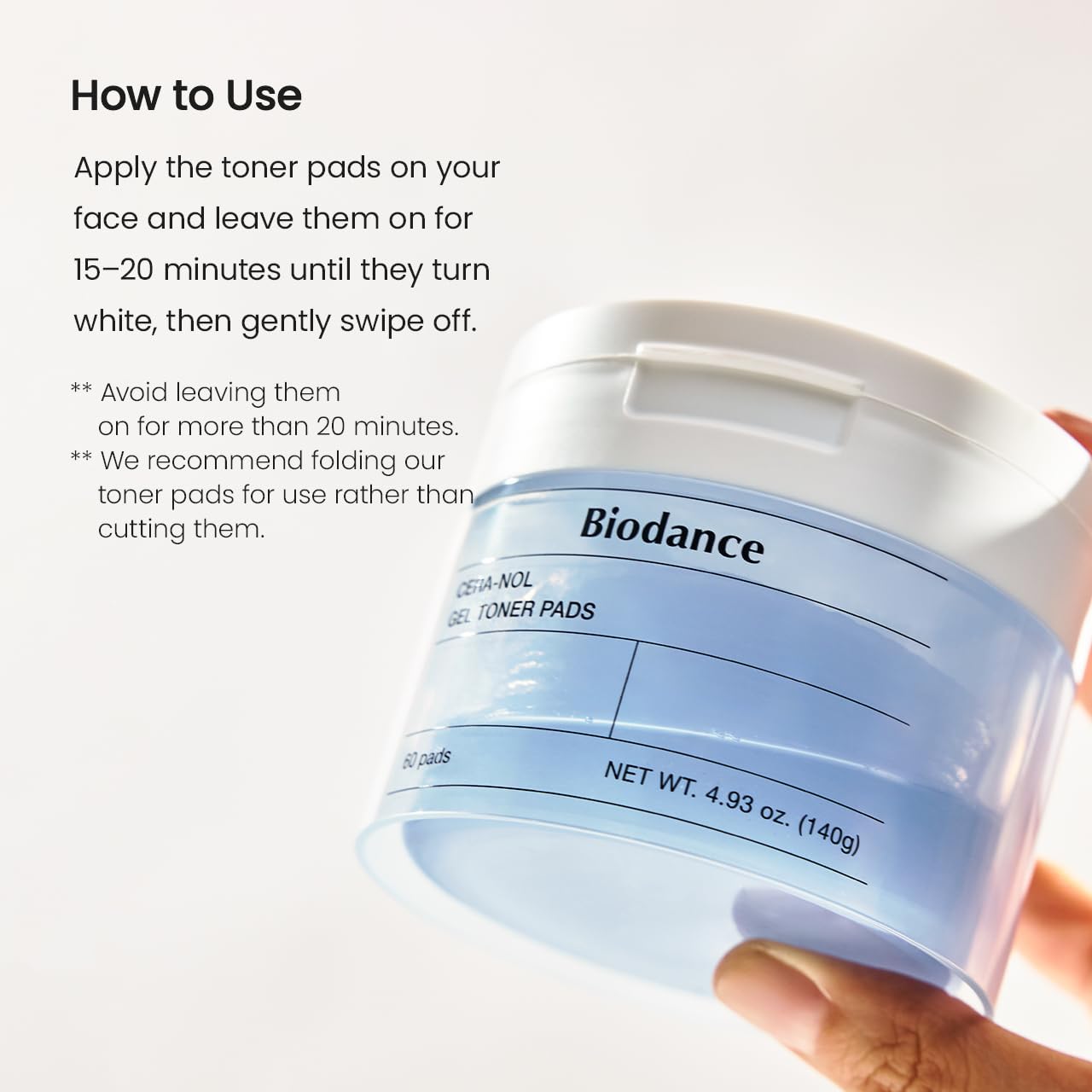 BIODANCE CeraNol Gel Toner Pads 140g (4.93 oz) 60 pads
