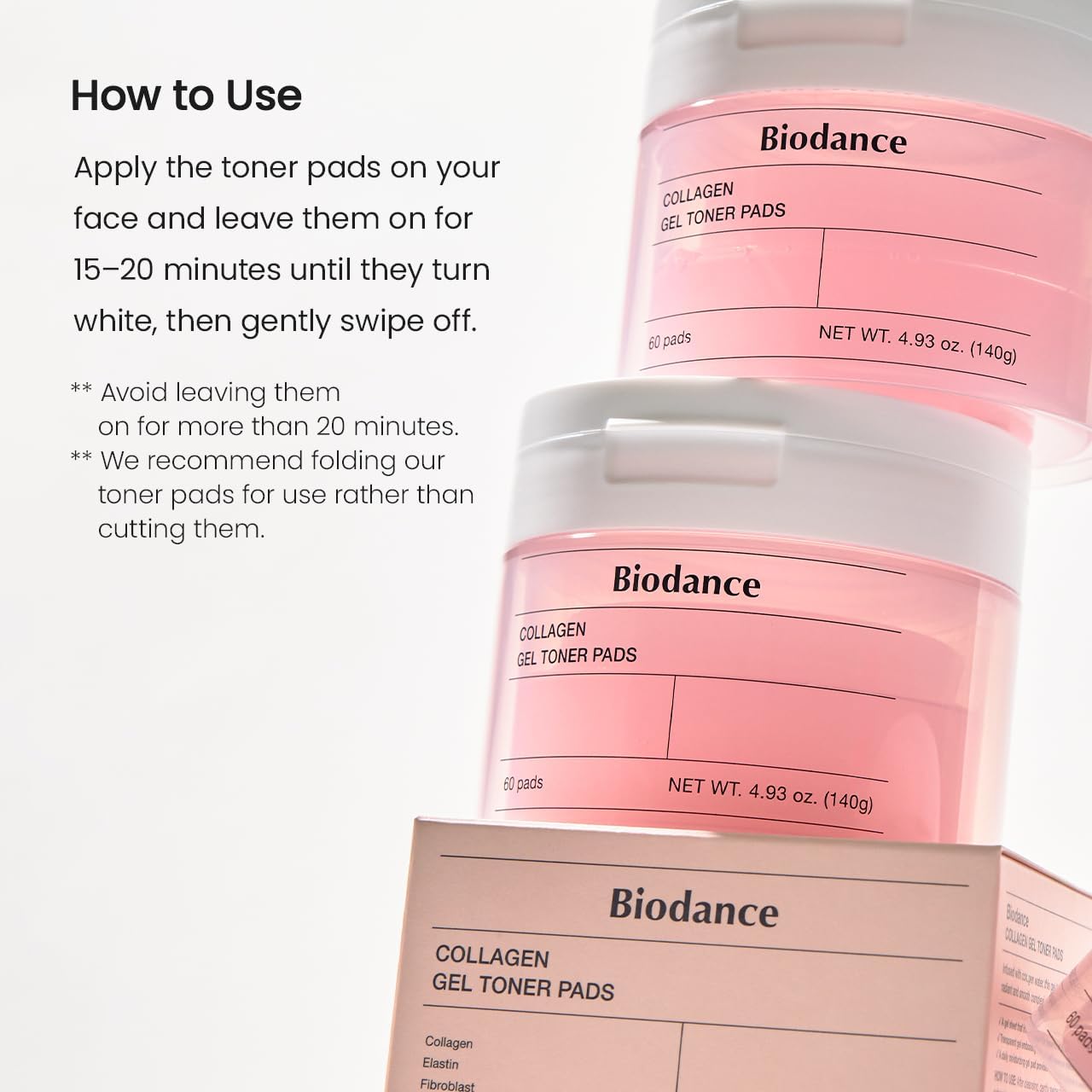 BIODANCE Collagen Gel Toner Pads 140g (4.93 oz) 60 pads