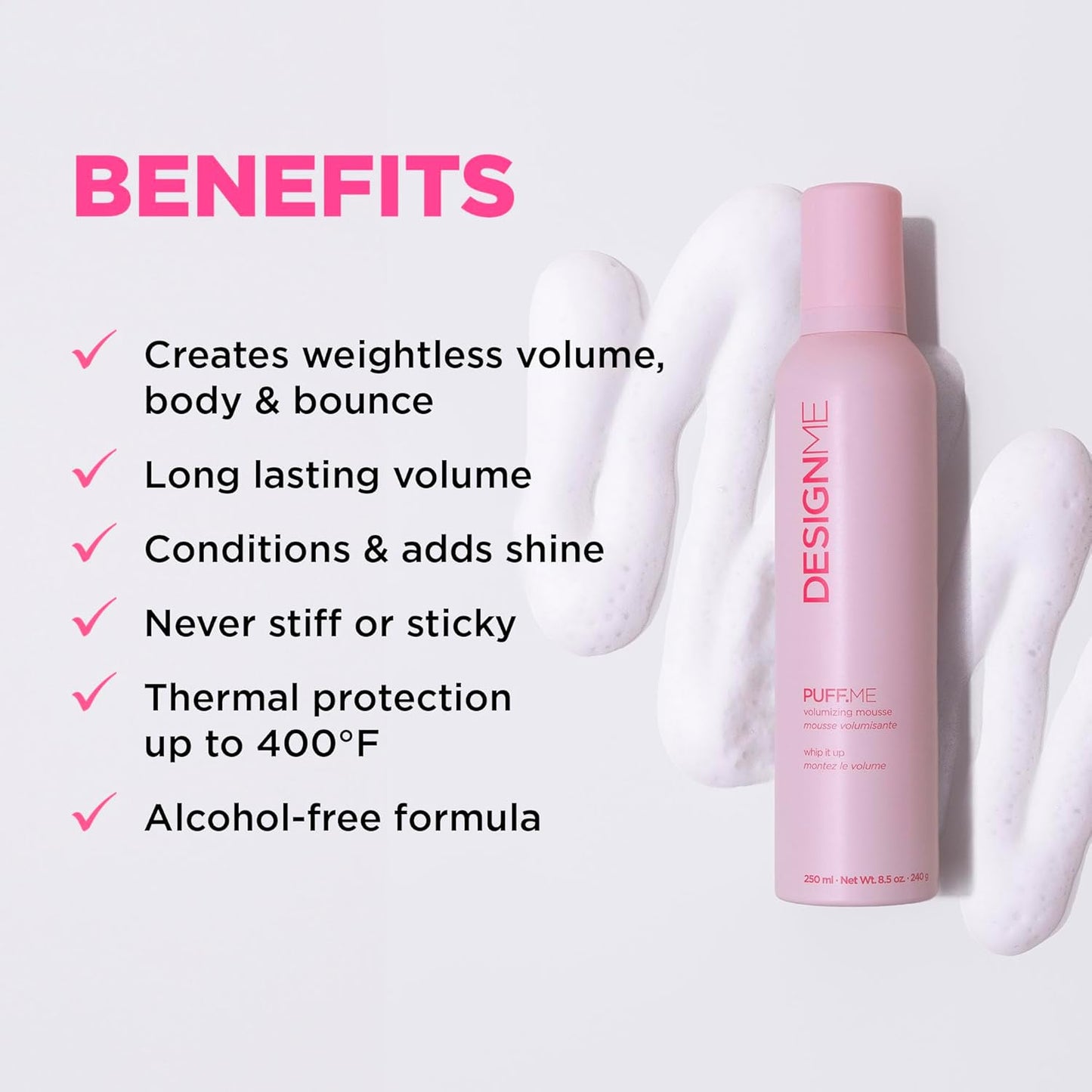 DesignMe Puff Me Volumizing Mousse 240 g (8.5 fl oz)