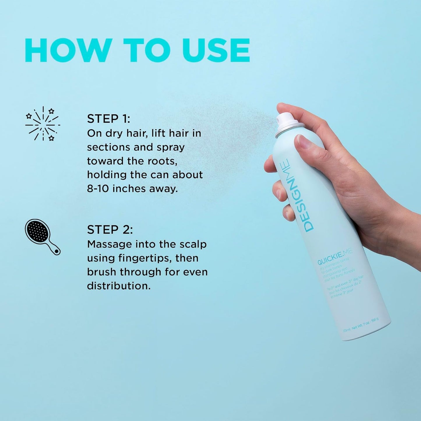 DesignMe Quickie Me Dry Shampoo Spray For Dark Tones 198 g (7 oz)