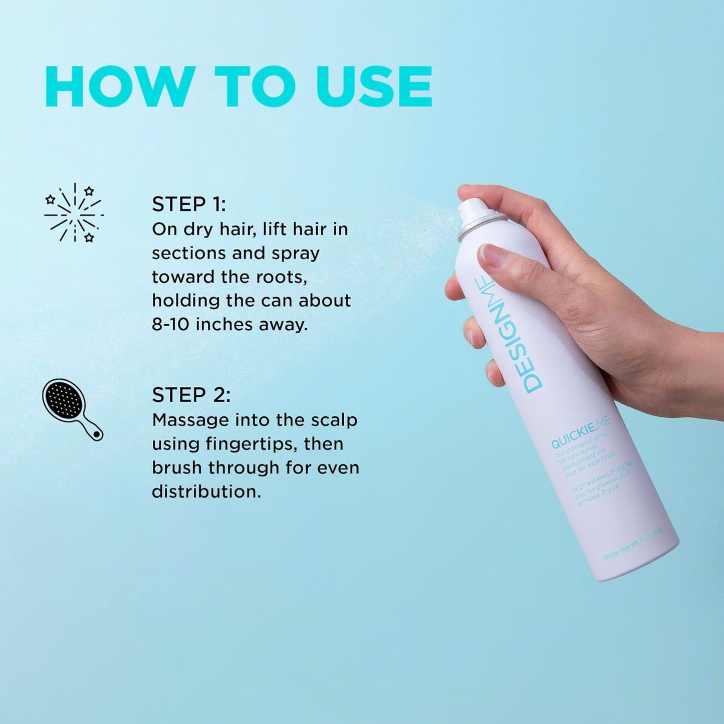 DesignMe Quickie Me Dry Shampoo Spray For Light Tones 198 g (7 oz)