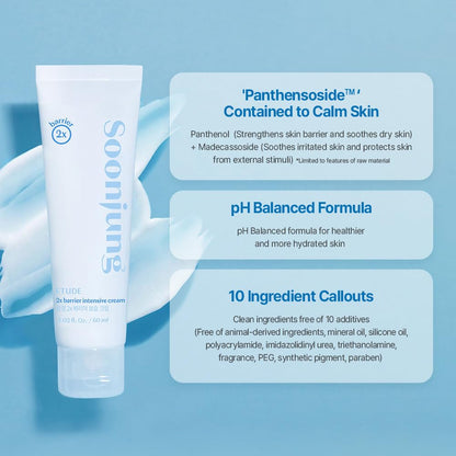 ETUDE Soon Jung 2x Barrier Intensive Cream 60 mL (2.02 fl oz)