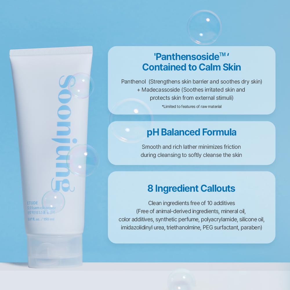 ETUDE Soon Jung 5.5 Foam Cleanser 150 mL (5.07 fl oz)