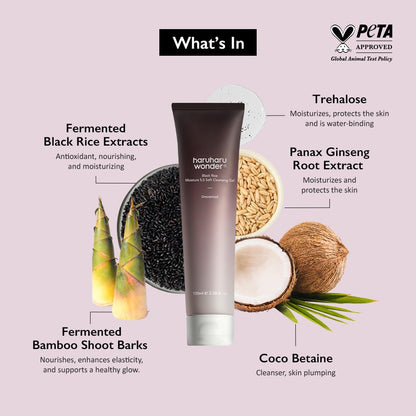 Haruharu Wonder Black Rice Moisture 5.5 Soft Cleansing Gel 100 mL (3.4 fl oz)