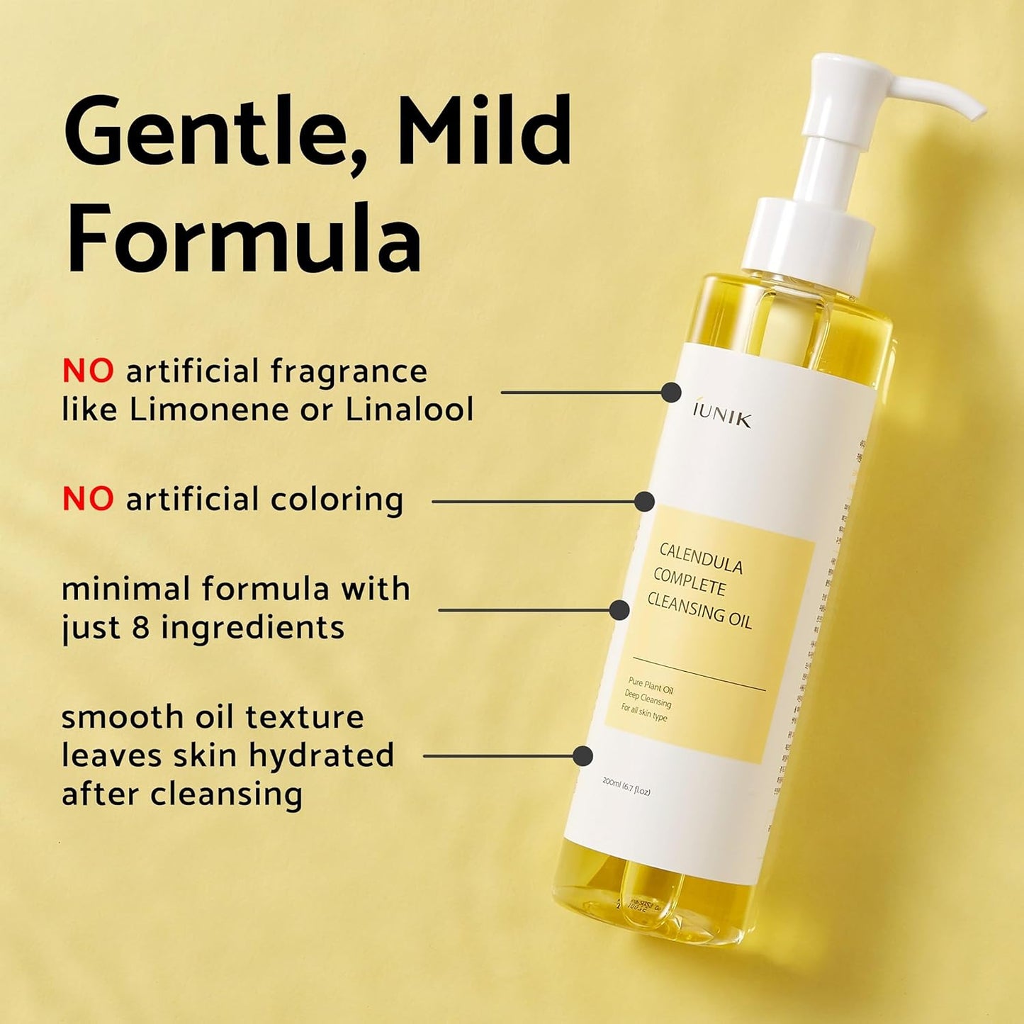 iUNIK Calendula Complete Cleansing Oil 200 mL (6.76 fl oz)