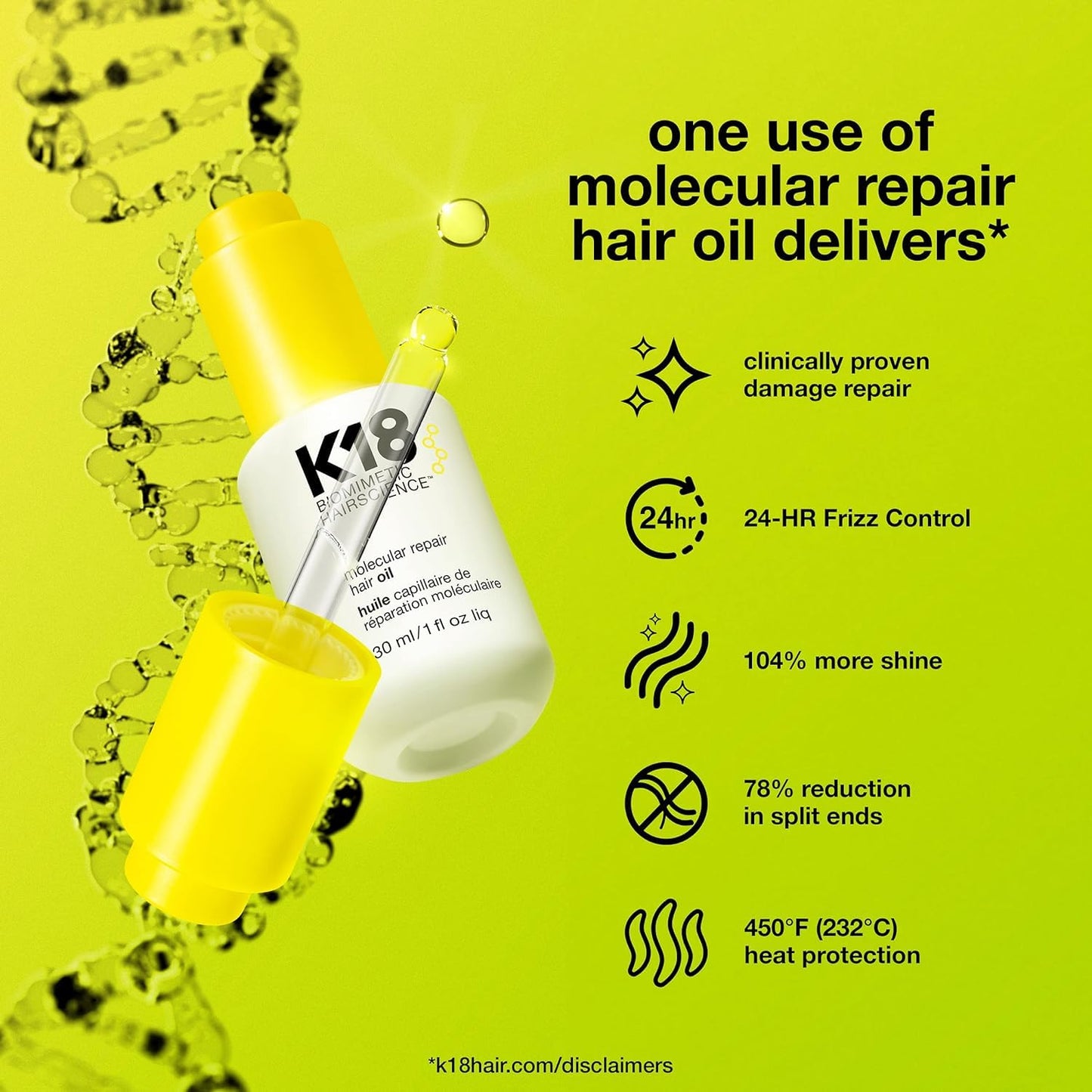 K18 Molecular Repair Hair Oil 30 mL (1 fl oz)