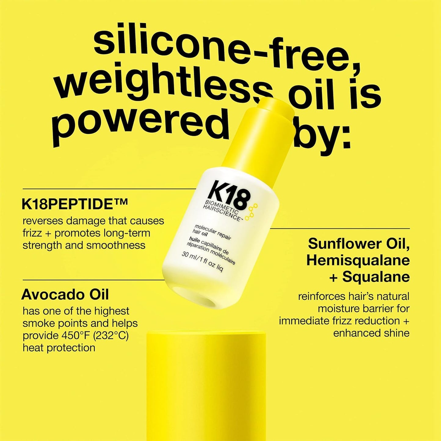 K18 Molecular Repair Hair Oil 30 mL (1 fl oz)