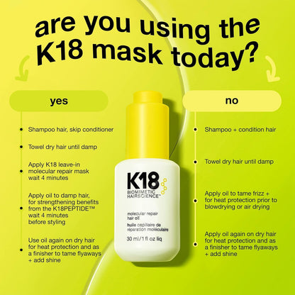 K18 Molecular Repair Hair Oil 30 mL (1 fl oz)