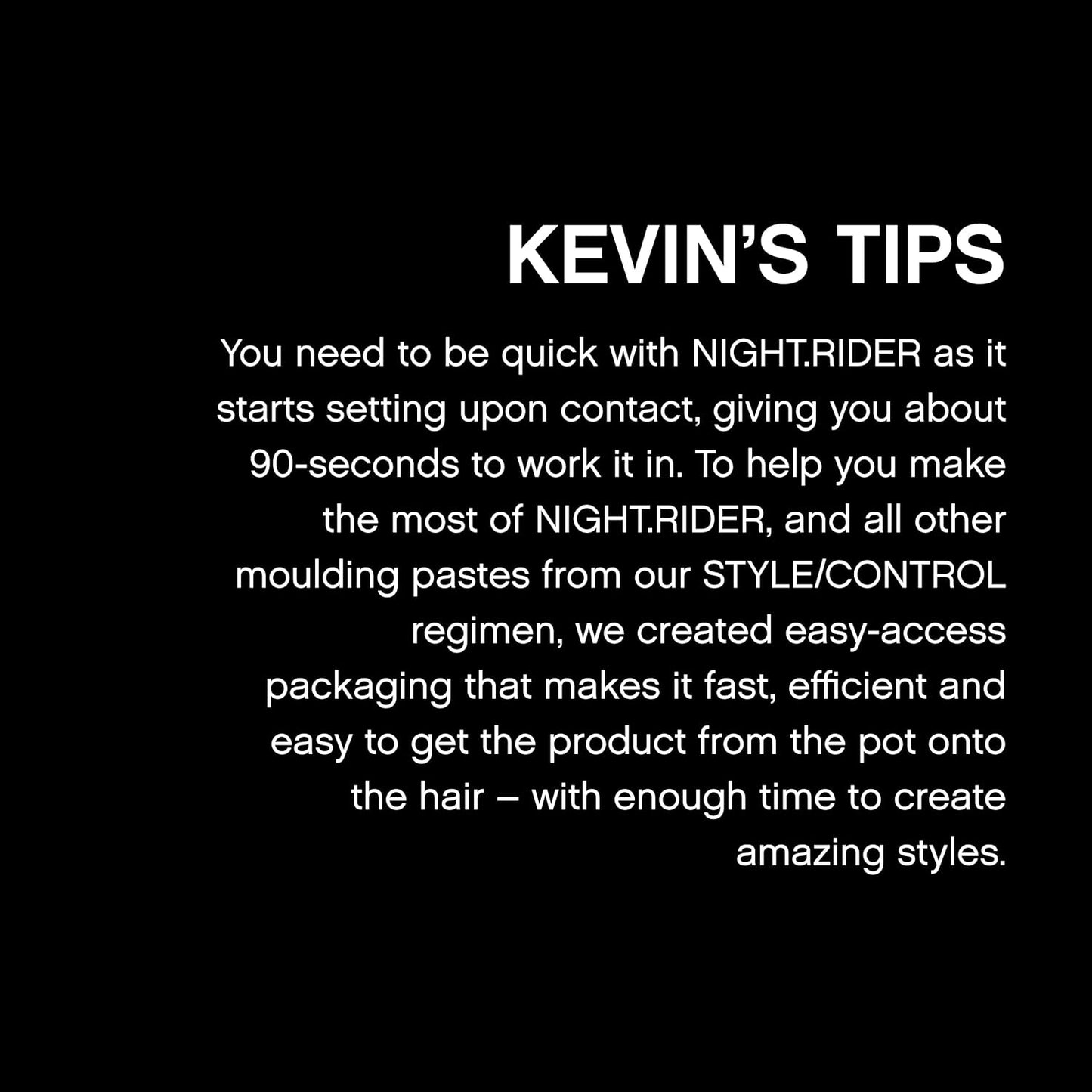 KEVIN.MURPHY Night Rider Texture Paste 100 g (3.4 fl oz)