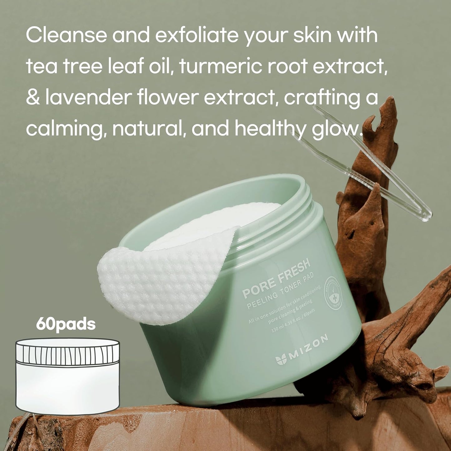 MIZON Pore Fresh Peeling Toner Pad 130 mL (60 pc)