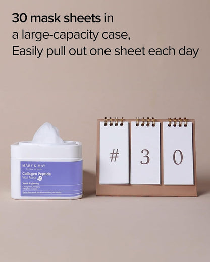 Mary&May Collagen Peptide Vital Mask 110 g (30 sheets)