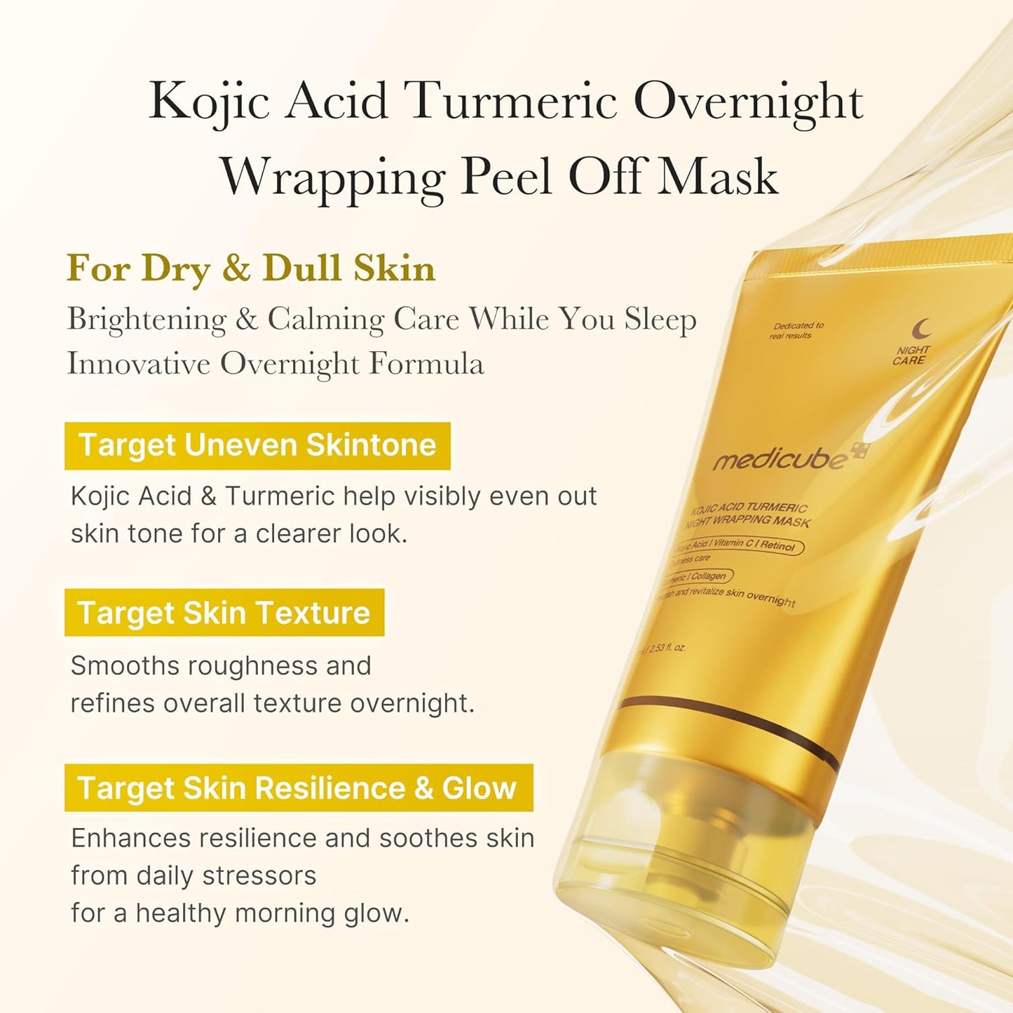 Medicube Kojic Acid Turmeric Night Wrapping Mask 75 mL (2.53 fl oz)