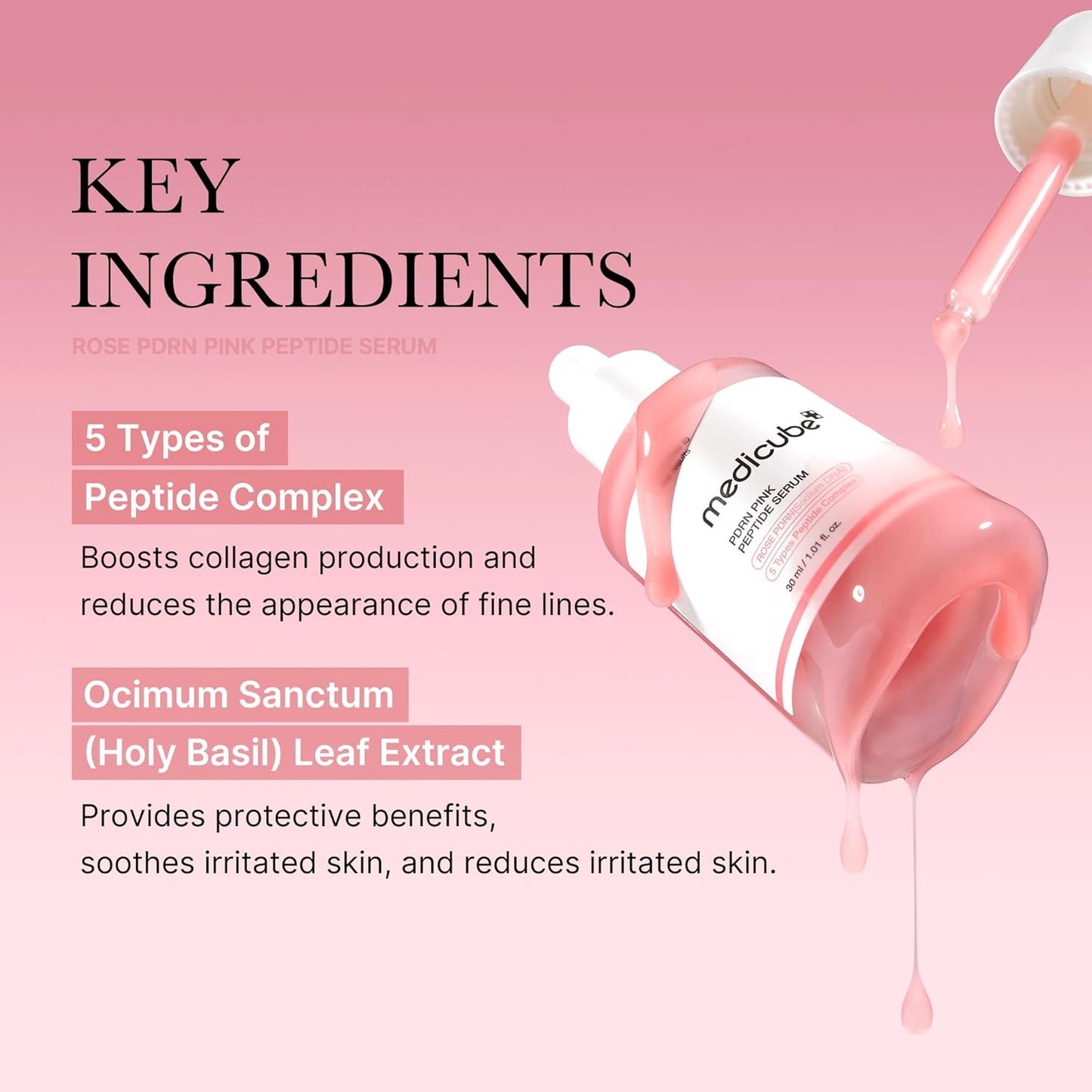 Medicube PDRN Pink Peptide Serum 30 mL (1.01 fl oz)