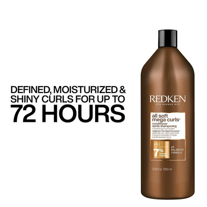 Redken - All Soft Mega Curls Conditioner - 33.8oz / 1 L [Beauty] Beauty Redken