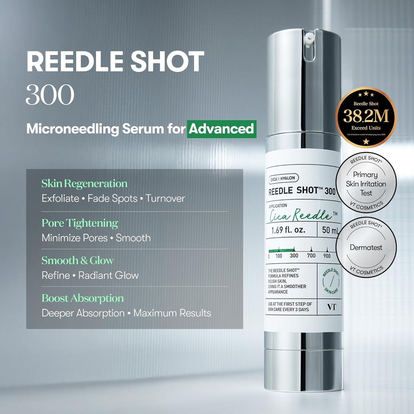 VT Cosmetics CICA Reedle Shot 300 50 mL (1.69 fl oz)