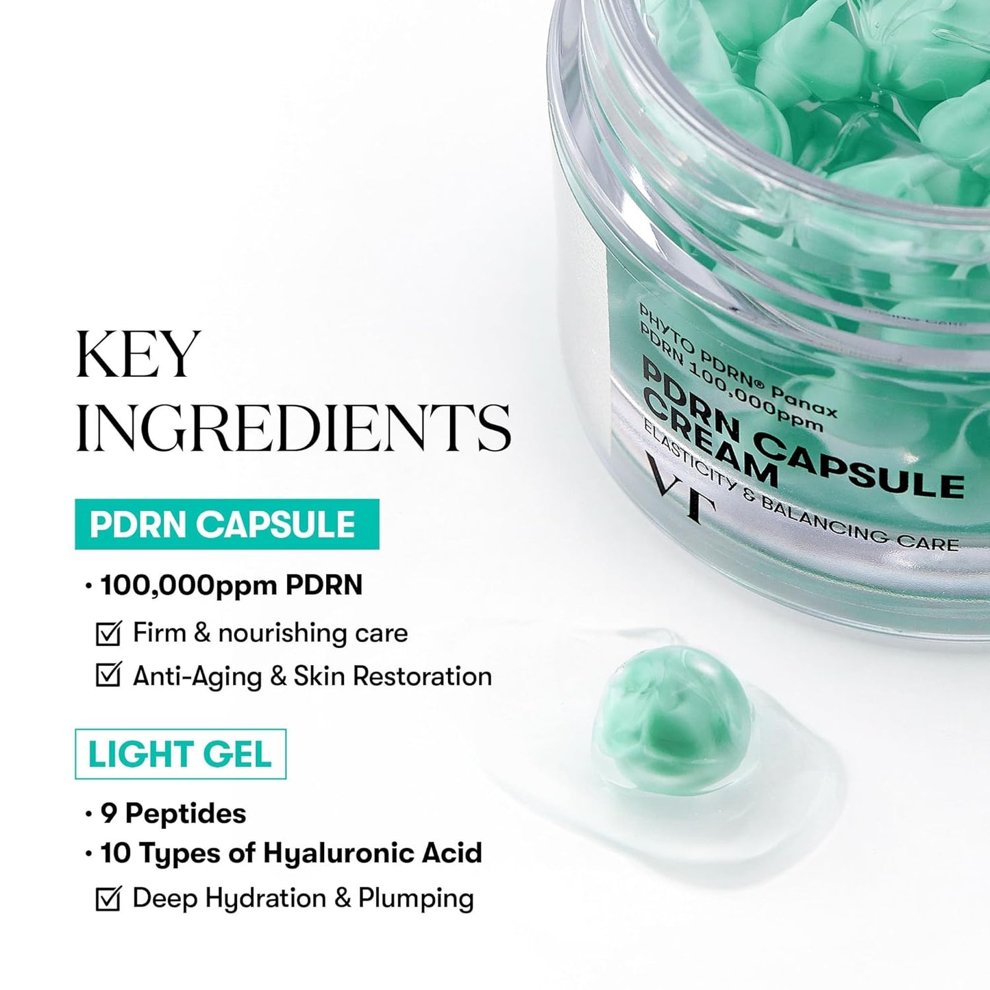 VT Cosmetics PDRN Capsule Cream 100 50 mL (1.69 fl oz)
