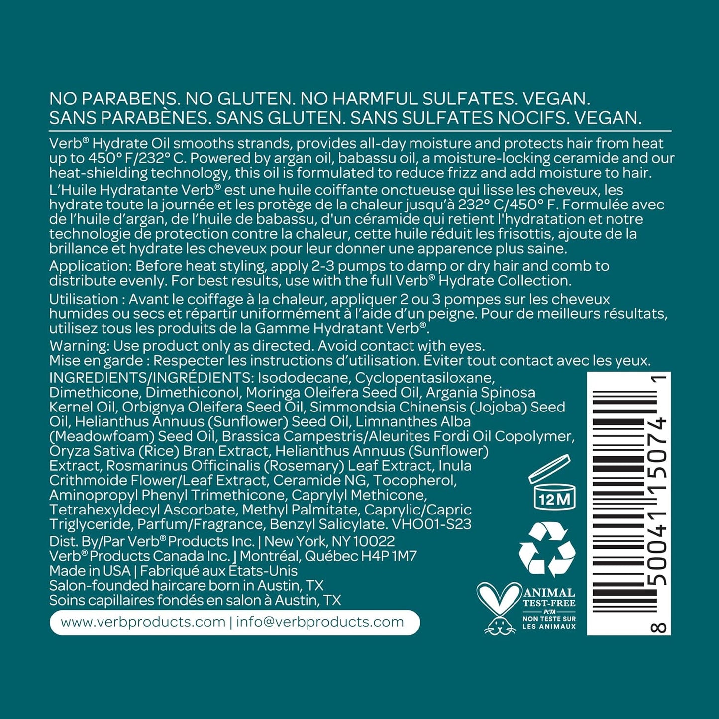 VERB: Hydrate Oil 60 mL (2 fl oz)